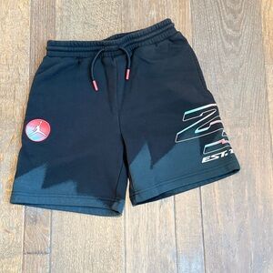 Jordan Black Athletic Shorts with Red Accents